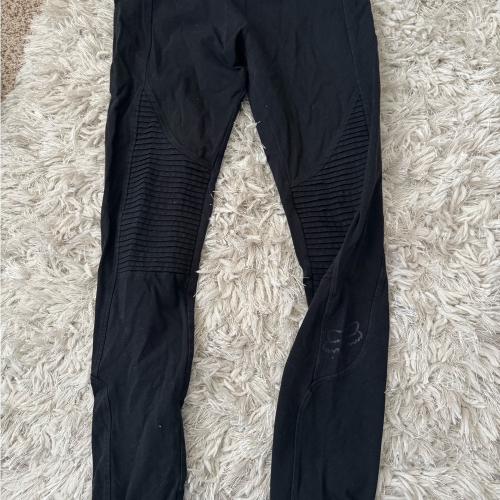 Fox Black Leggings with Logo